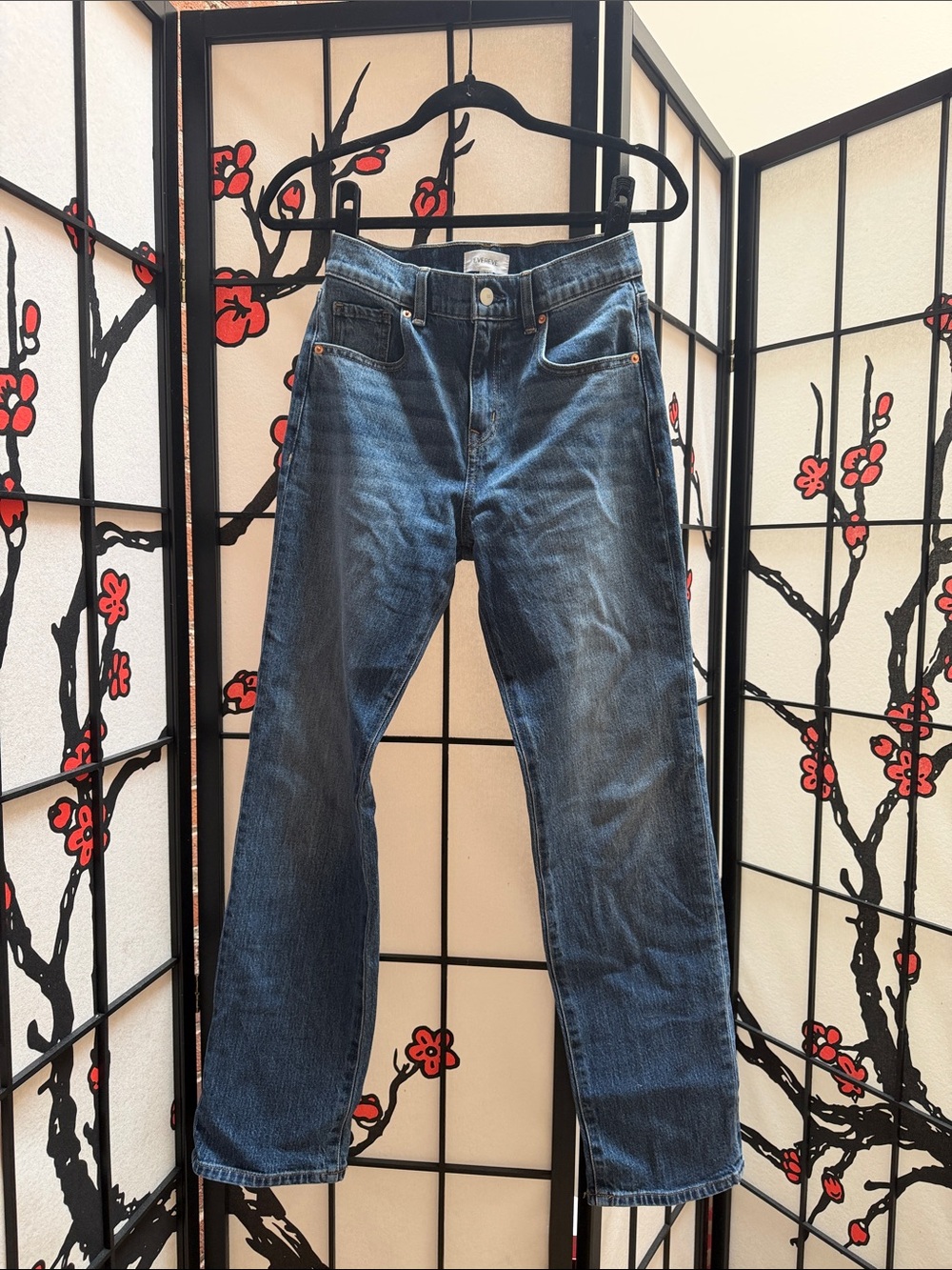 Classic Straight-Leg Women’s Jeans in Dark Blue